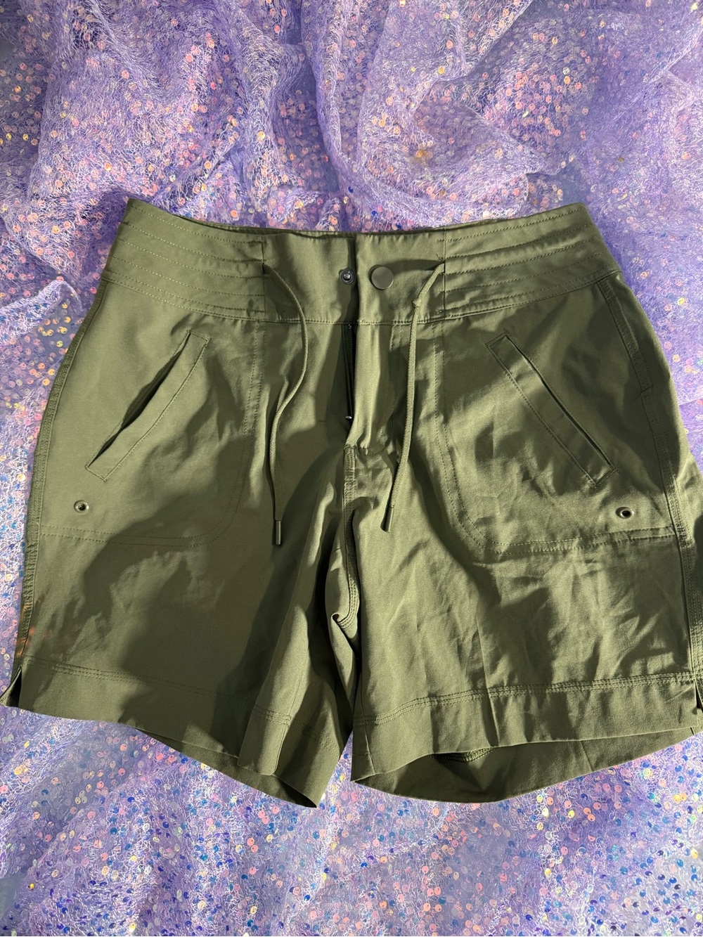 Athletic Works Olive, Burgundy & Slate Athletic Shorts Trio - Picture 6 of 7